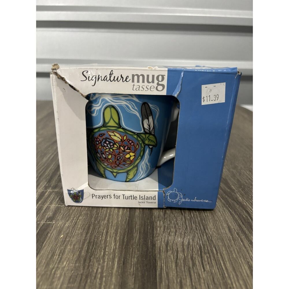18 oz Signature mug featuring the "Prayers for Turtle Island"
